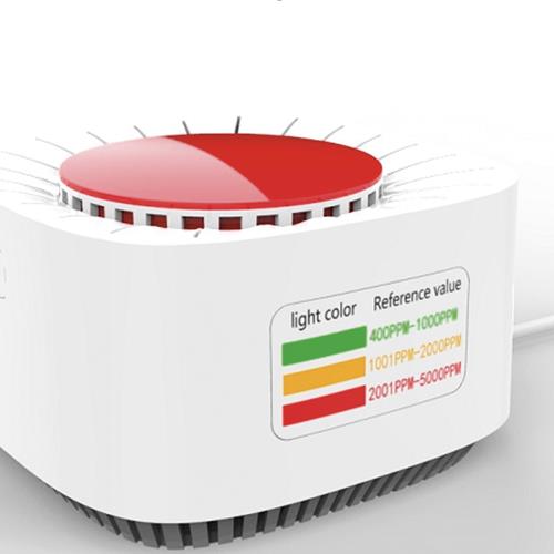 [452731] KOKOON Mesureur Capteur de C02 alerte par variation de couleur et alarme sonore fonction du taux de C02