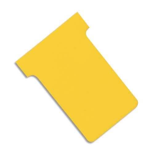 [188521] NOBO Etui de 100 fiches T en carton, 170 g/m2, indice 3, jaune