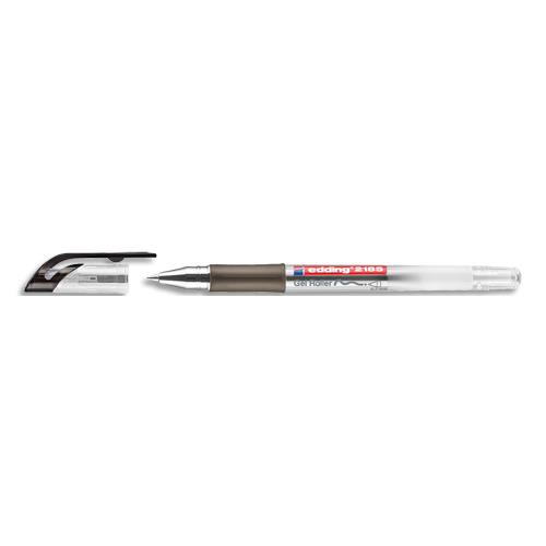 [694403] EDDING Roller encre gel E2185, pointe métal 0,7 mm. Coloris Noir