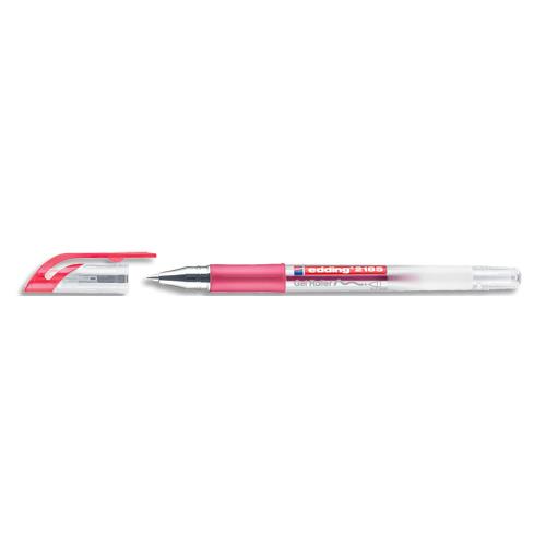 [694411] EDDING Roller encre gel E2185, pointe métal 0,7 mm. Coloris Rouge