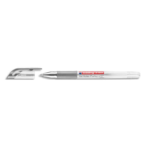 [694485] EDDING Roller encre gel E2185, pointe métal 0,7 mm. Coloris Argent