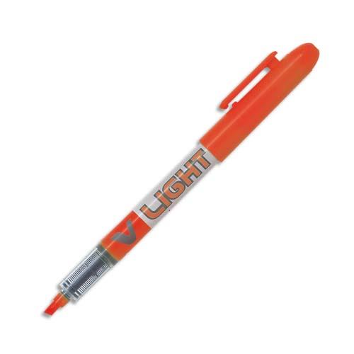 [196713] PILOT Surligneur de poche pointe biseautée encre liquide coloris Orange V-LIGHT