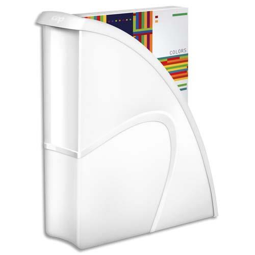 [204059] CEP Pro Porte-revues Gloss - Dos 8 cm x H31 x P25,9 cm coloris Blanc arctique