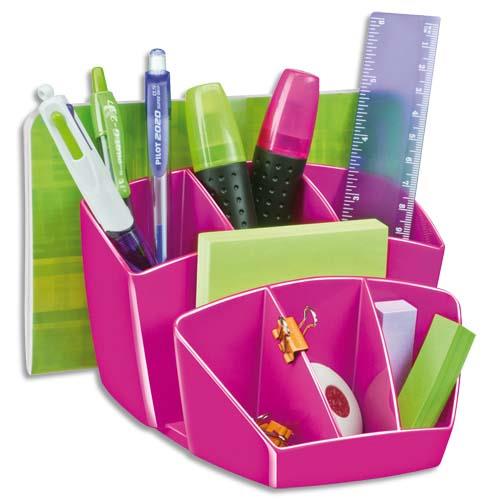 [204237] CEP Pro Multipot Gloss 6 compartiments + 2 espace - Dimensions L14,3 x H9,3 x P15,8 cm coloris Rose pepsi