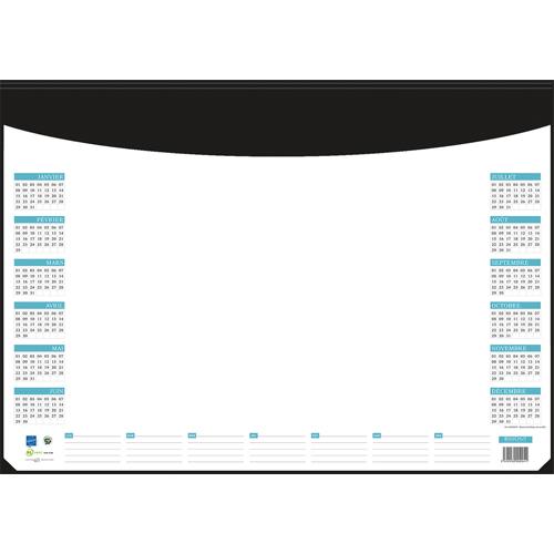 [205166] CBG Socle sous-mains en pvc noir,Janvier à Décembre 2024 - format : 40,5 x 55 cm