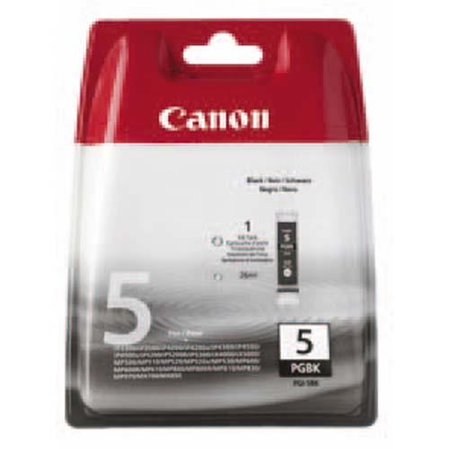 [208621] CANON Cartouche Jet d'encre Noir PGI5BK (dont eco-taxe de 0,01 €)