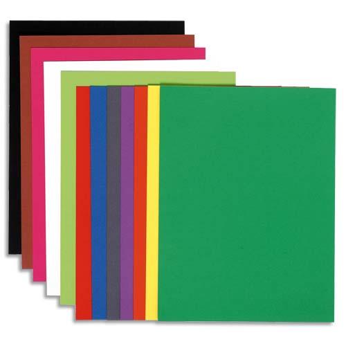 [213572] EXACOMPTA Paquet de 10 chemises FLASH 220 gr coloris assortis vifs, 100% recyclé