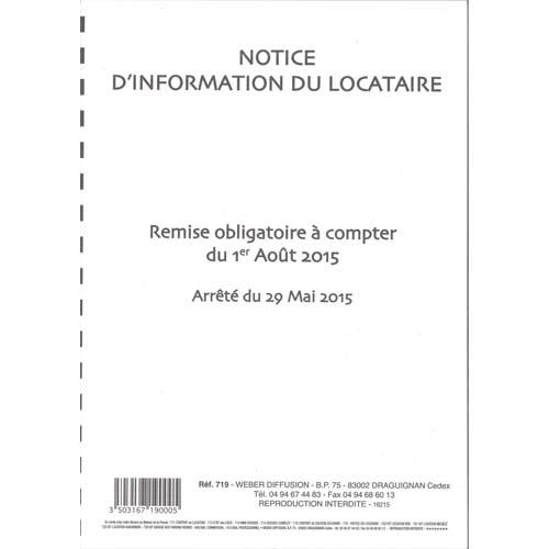 [214658] WEBER DIFFUSION Notice d'information du locataire