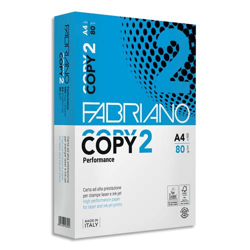 [456832] FABRIANO Ramette 500 feuilles très Blanc COPY 2 PERFORMANCE A4 80G CIE 163