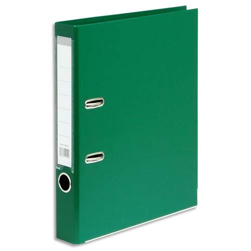 [973842] Classeur à levier en polypropylène intérieur/extérieur. Dos 5 cm. Format A4. Coloris Vert foncé.