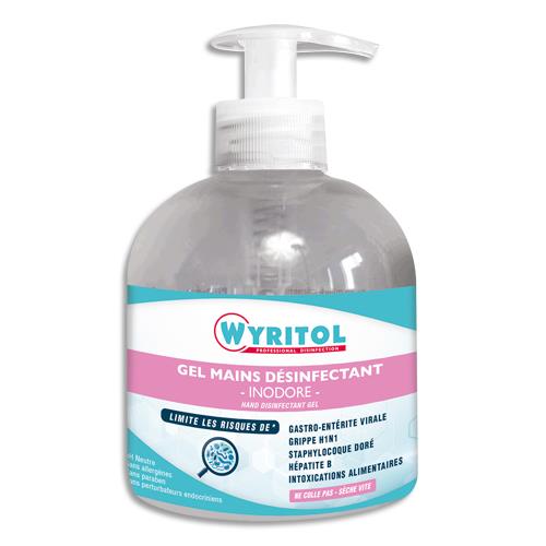 [273369] WYRITOL Flacon de 300 ml Gel hydro-alcoolique désinfectant pour les mains sans parfum