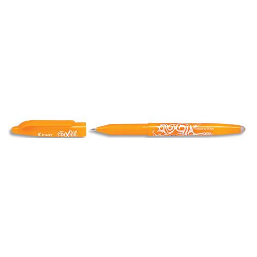 [436342] PILOT Roller gel FriXion Ball 07. Effaçable et rechargeable. Encre Orange abricot