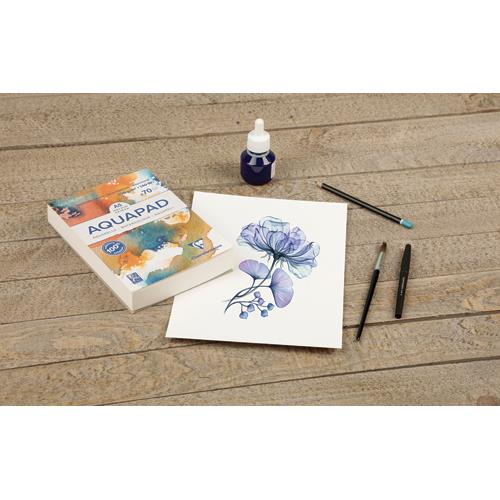 [454261] CLAIREFONTAINE Bloc GOLDLINE AQUA 300g grain moyen fin A3 30F