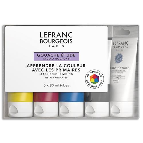 [456149] LEFRANC BOURGEOIS Set Etudiant Gouache Etude 5x80 ML