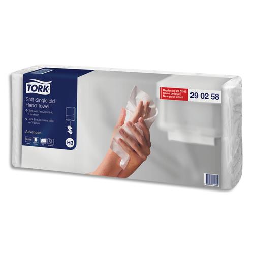 [457676] TORK Colis de 5 Paquets de 250 Essuie-mains advanced 2 plis en V motif Ft 23 x 24,8 cm pour TORK H3