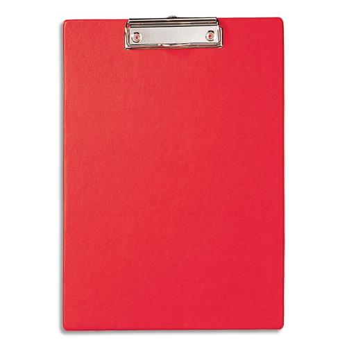 [457887] MAUL Porte-bloc simple A4 en PVC avec pince métal. Coloris rouge