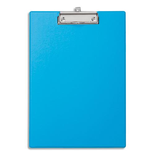 [457888] MAUL Porte-bloc simple A4 en PVC avec pince métal. Coloris bleu