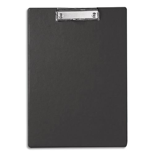 [457891] MAUL Porte-bloc simple A4 en PVC avec pince métal. Coloris noir