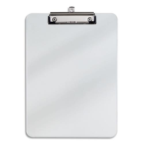 [457896] MAUL Porte-bloc simple A4 en polypropylène avec pince métal. Coloris transparent