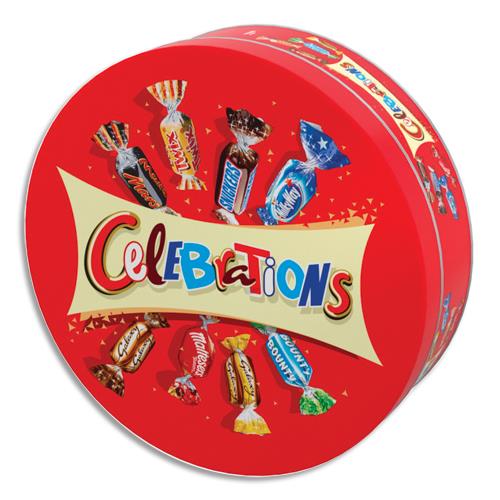 [458211] CELEBRATION Assortiment de chocolats au lait fourrés et de biscuits enrobés de chocolat au lait 435g