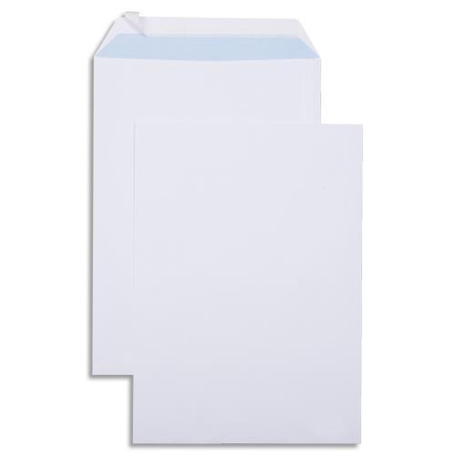 [458223] GPV Boîte de 250 pochettes vélin Blanc 90g C4 229x324mm auto-adhésives