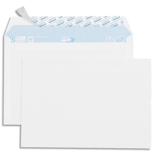 [458235] GPV Boîte de 500 enveloppes vélin Blanc 80g C5 162x229mm auto-adhésives