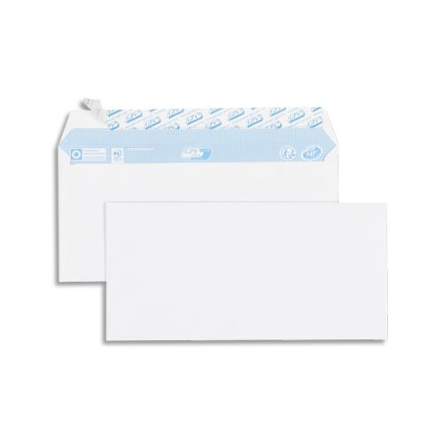 [458237] GPV Boîte de 500 enveloppes vélin Blanc 80g DL 110x220mm auto-adhésives