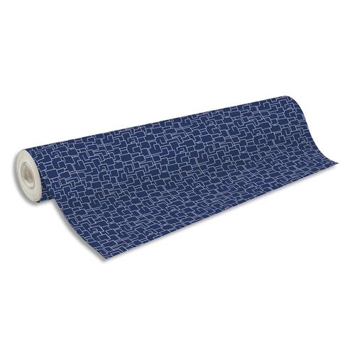 [458249] CLAIREFONTAINE Rouleau papier cadeau Alliance 60g. Dimensions 50x0,70m. Motif Men in Blue