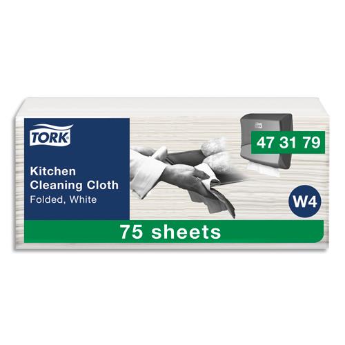 [458337] TORK Boîte de 300 torchons non tissé Biobased hautement absorbant, écologique, emballage recyclé