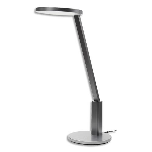 [458725] ALBA Lampe LEDTECH aluminium et ABS 5 fonctions luminosité Tête:15,5 cm Bras:46,5 cm Base:16 cm. Grise (dont eco-taxe de 0,45 €)