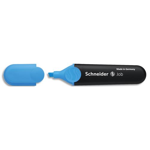 [458821] SCHNEIDER Surligneur Job bleu pointe biseautée Tracé de 1 à 5mm. Couleur d'encre bleue