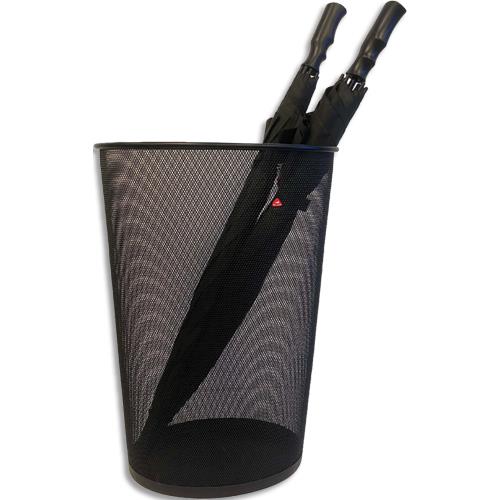 [458903] ALBA Porte-parapluies acier mesh. Capacité : 6 à 8 grands parapluies. Dim Ø 26 x H 60 cm. Noir