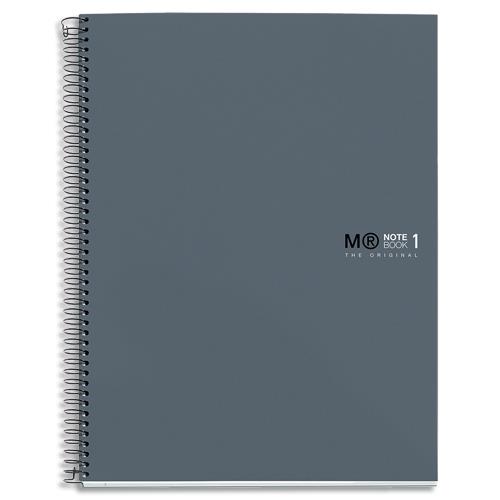 [459267] MIQUELRIUS Cahier carte spirale ORIGINAL 21x29,7cm 160 pages 90g 5x5. Coloris gris