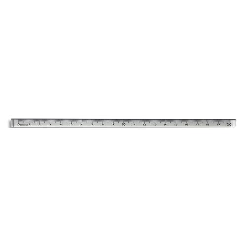 [459290] MINERVA Règle carrée de 20 cm transparente de qualité optique. Traçage technique avec marquage indélébile