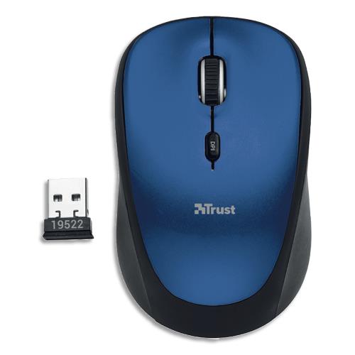 [459405] TRUST Souris sans fil bleu YVI ECO (dont eco-taxe de 0,02 €)