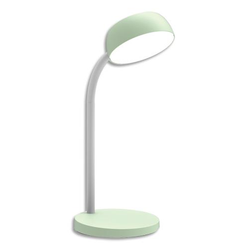 [459493] UNILUX Lampe de bureau LED TAMY. Bras flexible pivotant à 360°. 6 kWh/1000h, 3 000K, 20 000h. Verte (dont eco-taxe de 0,21 €)