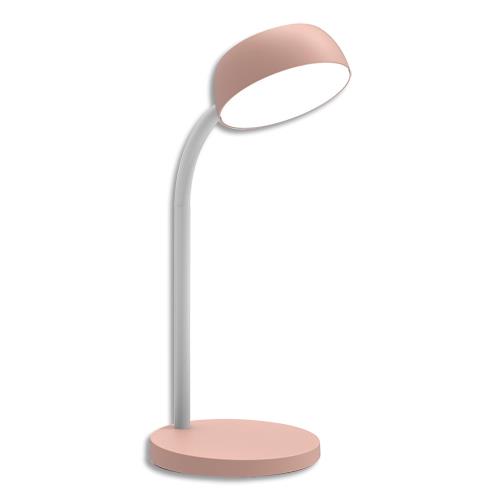 [459494] UNILUX Lampe de bureau LED TAMY. Bras flexible pivotant à 360°. 6 kWh/1000h, 3 000K, 20 000h. Rose (dont eco-taxe de 0,21 €)