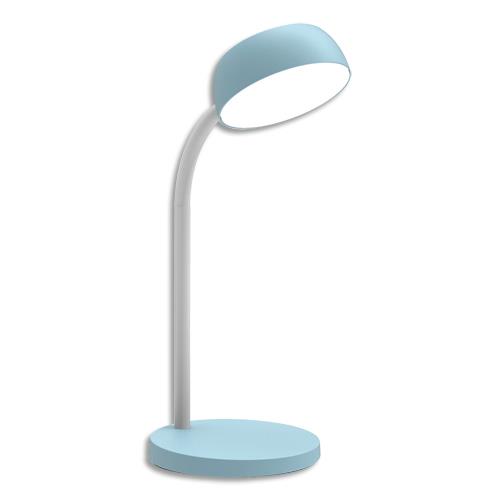 [459495] UNILUX Lampe de bureau LED TAMY. Bras flexible pivotant à 360°. 6 kWh/1000h, 3 000K, 20 000h. Bleue (dont eco-taxe de 0,21 €)