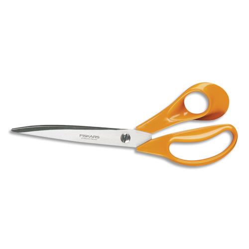 [459589] FISKARS Ciseaux ''Classic Pro'' pour droitiers de 25 cm. Lames en acier inoxydable. Coloris orange
