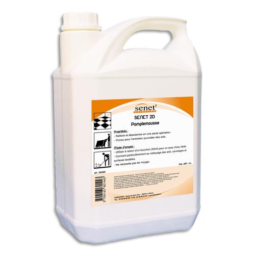 [220048] Bidon de 5 Litres Nettoyant désodorisant multi-usages pour sols et surfaces dures pamplemousse