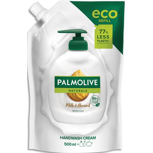 [459767] PALMOLIVE Recharge 500 ml savon liquide Palmolive Amande douce dans une recharge plus écologique