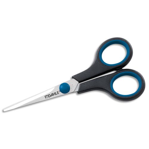 [459772] DAHLE Ciseaux en acier inoxydable de 14 cm. Poignées rembourrées en caoutchouc souple. Coloris noir