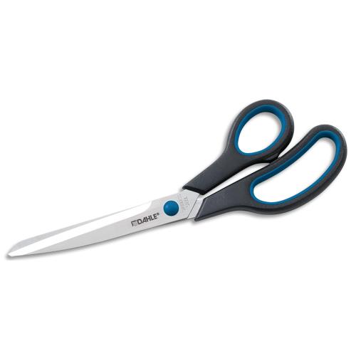 [459779] DAHLE Ciseaux en acier inoxydable de 26 cm. Poignées rembourrées en caoutchouc souple. Coloris noir