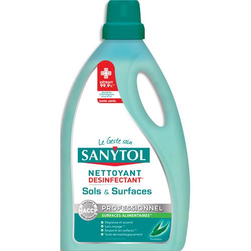 [461461] SANYTOL Nettoyant désinfectant sols et surfaces eucalyptus 5l