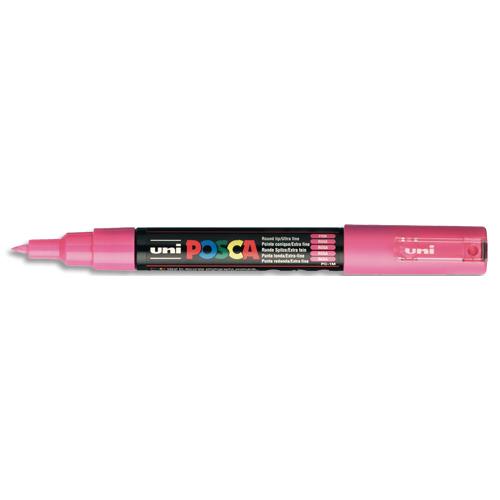 [504579] POSCA Marqueur peinture. Pointe extra fine de 0,7 à 1 mm (PC1MC). Couleur rose