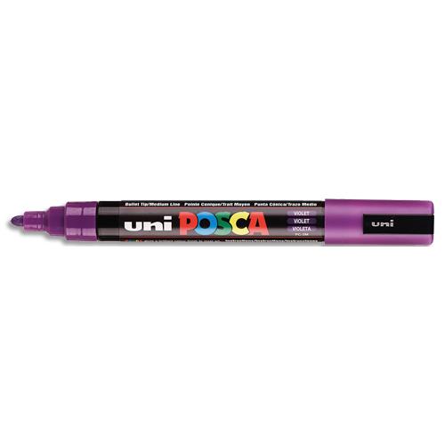 [641157] POSCA Marqueur peinture. Pointe moyenne de 1,8 à 2,5mm (PC5M). Couleur violet