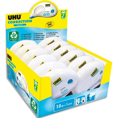 [688024] UHU Pack économique de 10 rollers de corrections compact 10mx5mm + 2 gratuits