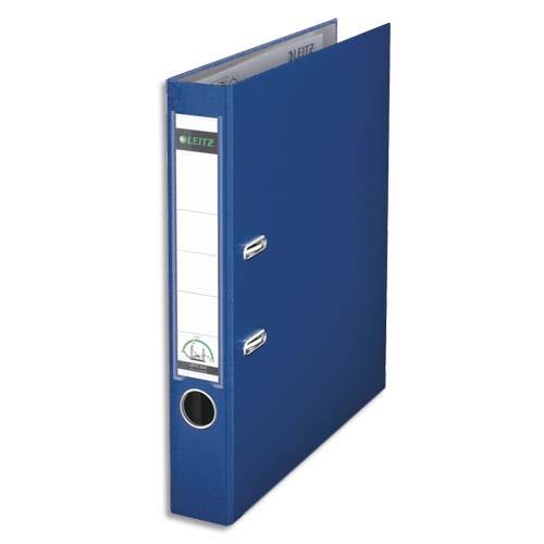 [223817] LEITZ Classeur à levier 180°, A4, 8 cm, PP, bleu marine
