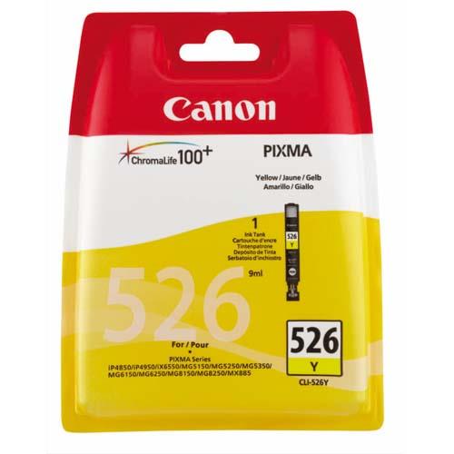 [223900] CANON Cartouche Jet d'encre Jaune CLI526Y 4543B001AA (dont eco-taxe de 0,01 €)