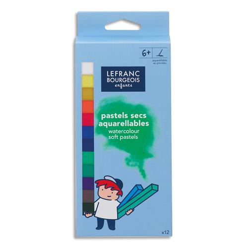 [224437] LEFRANC BOURGEOIS Boîte 12 pastels tendres. Coloris assortis